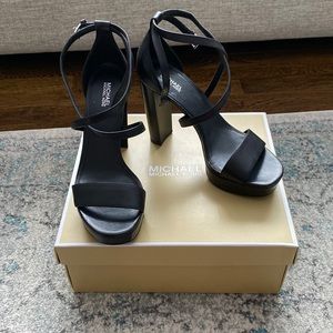 Michael Kors black platform heels size 8